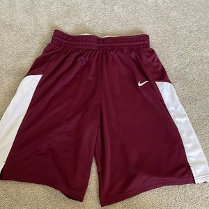 Nike maroon basketball shorts!